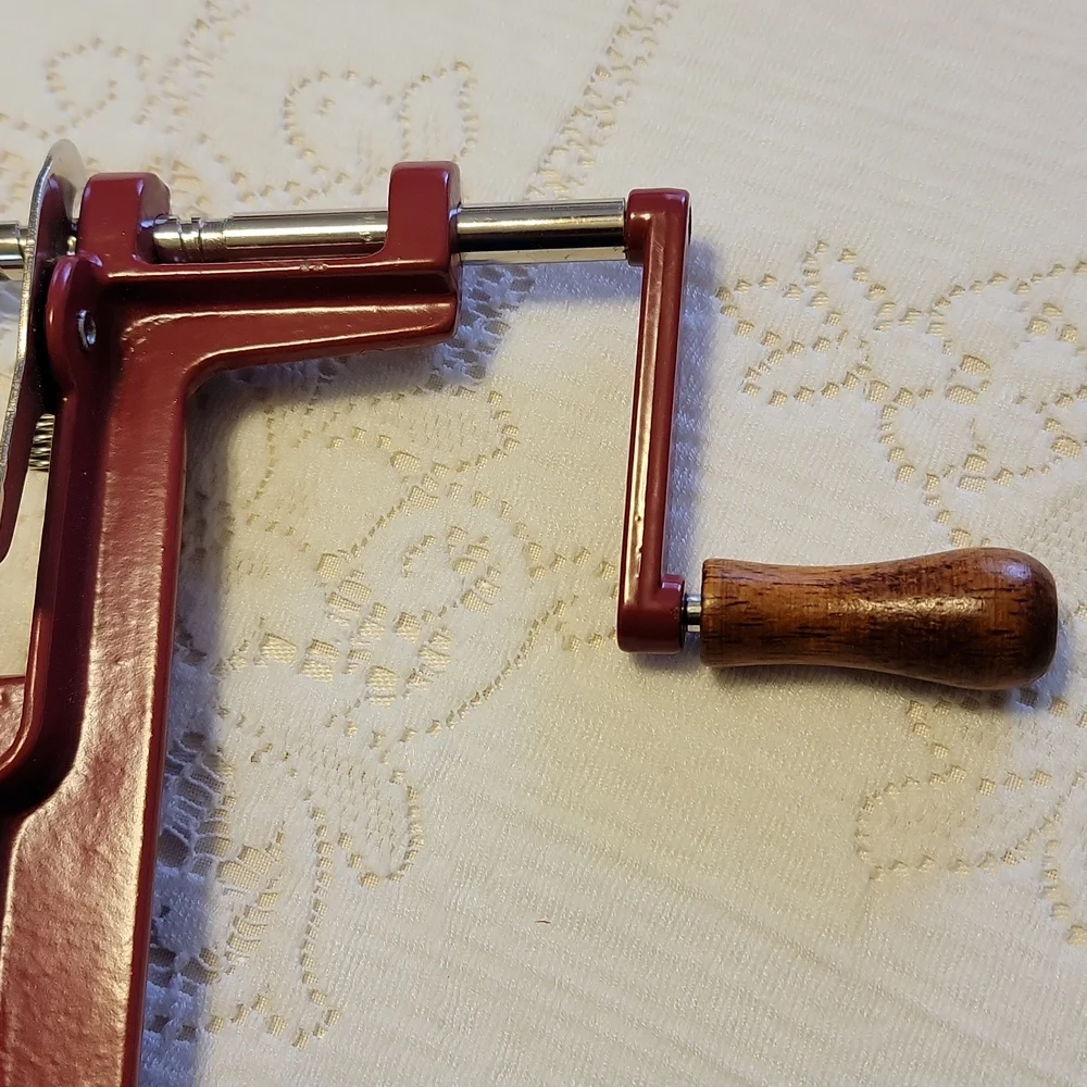 peel away table clamp apple peeler  core red Euc